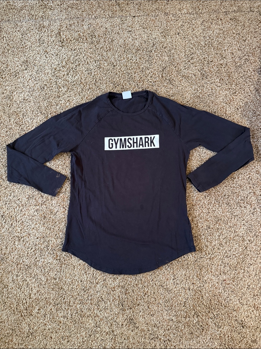 Gymshark Black Long Sleeve Logo Top